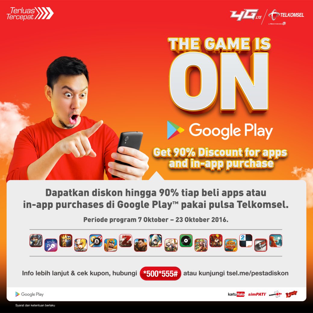 Telkomsel On Twitter Apakah Kamu Gamers Ada Diskon 90 Tiap Beli