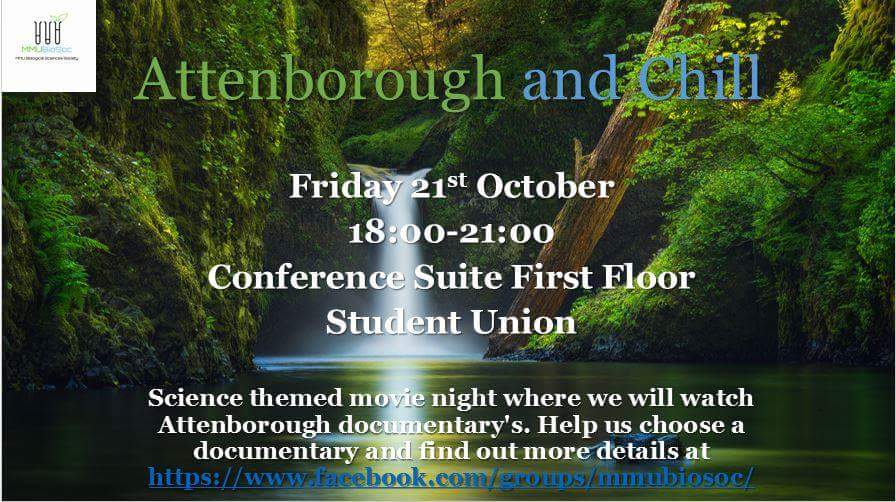 Attenborough and Chill tonight guys remember to come down and bring a friend! Non-members welcome!