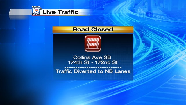 Collins Ave SB Closed at 174th St #traffic https://t.co/gW5ufEOQsK