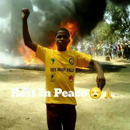 zama_sango's tweet photo. #RIP Benjamin you died a fighter. Right on your way from the struggle. #TUT #FeesMustFall https://t.co/ksi8ZHFmfC