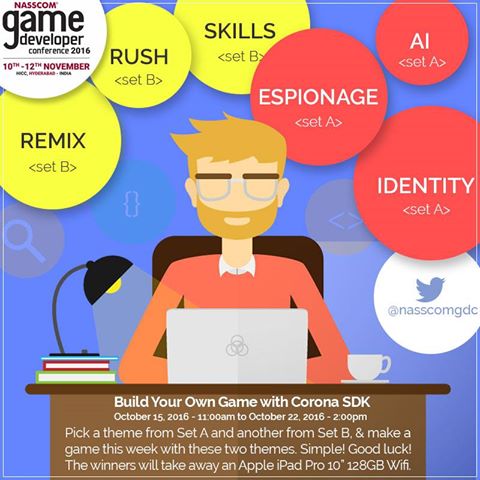 theindiagdc's tweet photo. Exciting prizes to be won, Participate in #BYOG2016 GameJam! Click: https://t.co/TxtPL2uWF4 #Gaming #Contest #India https://t.co/4eIxLsmUVr