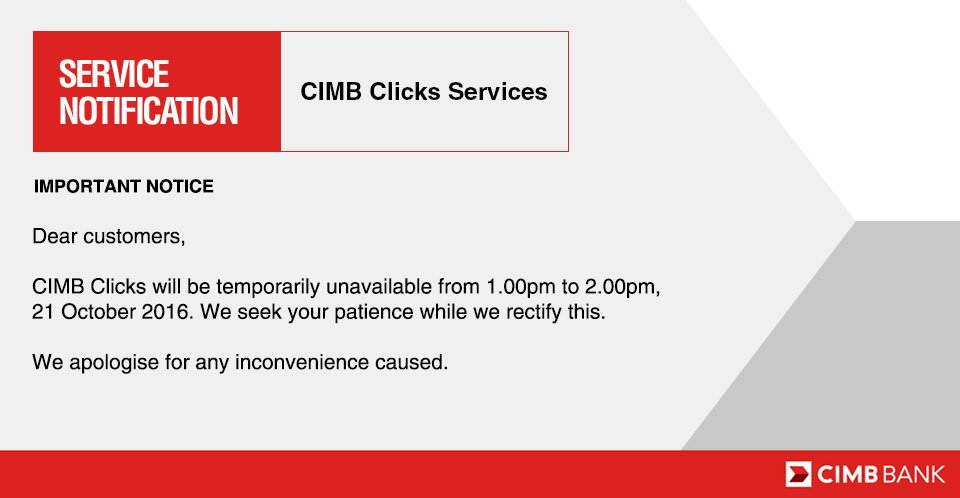 Cimb important notice