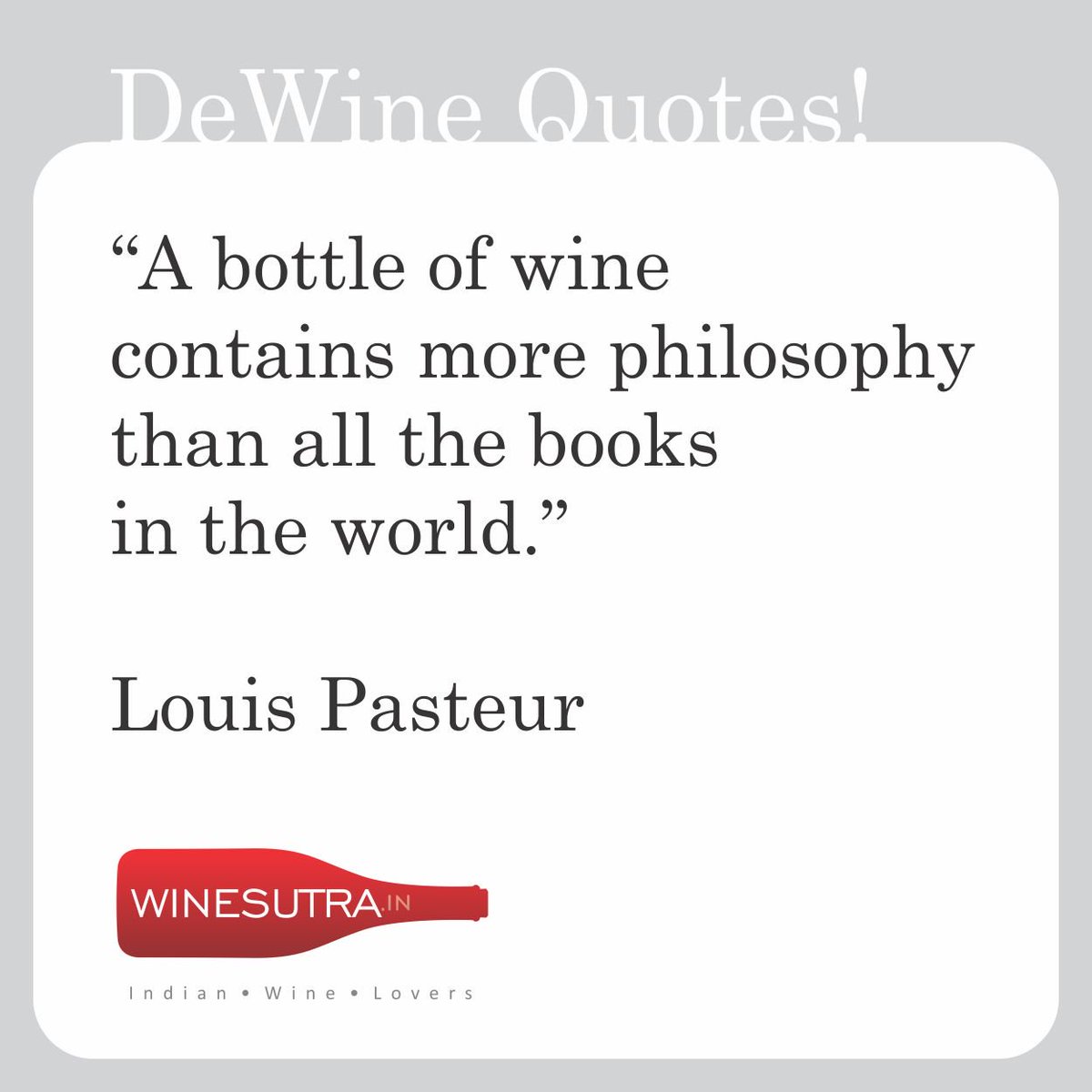 WineSutraDotIn's tweet photo. very #true words by #Louispasteur Most of us have already #experienced this ;)  for more visit winesutra.in https://t.co/eP6Jt5bxee