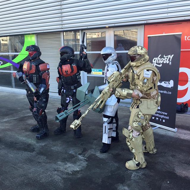 ghostboards's tweet photo. Don't bring a knife to a gun fight, a gun to a #Halo CE Pistol fight, or forget to come visit us at Armageddon #Auckland this weekend. https://t.co/3jyDbRsP1X
