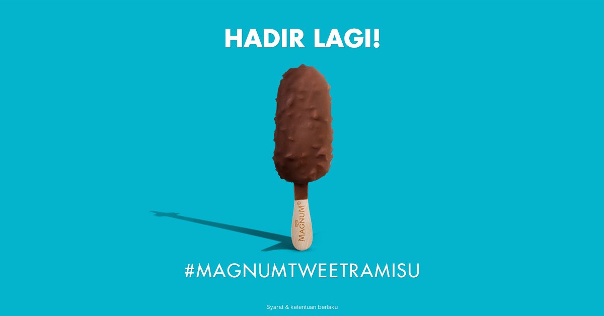 Karena permintaan yg besar, #MagnumTweetramisu kembali mendatangimu 23-24 Okt 2016. Siap dapatkan Magnum Tiramisu - Limited Edition gratis?
