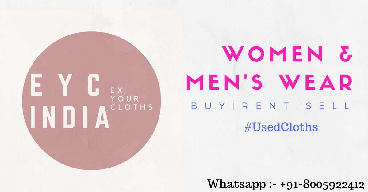 exyourcloths's tweet photo. #UsedCloths #FashionAccessories #Sell #Buy #Rent #FashionBlogger #FashionBlog
Whatsapp :- +91-8005922412
Mail :- exyourcloths@gmail.com https://t.co/bePr37dMcT