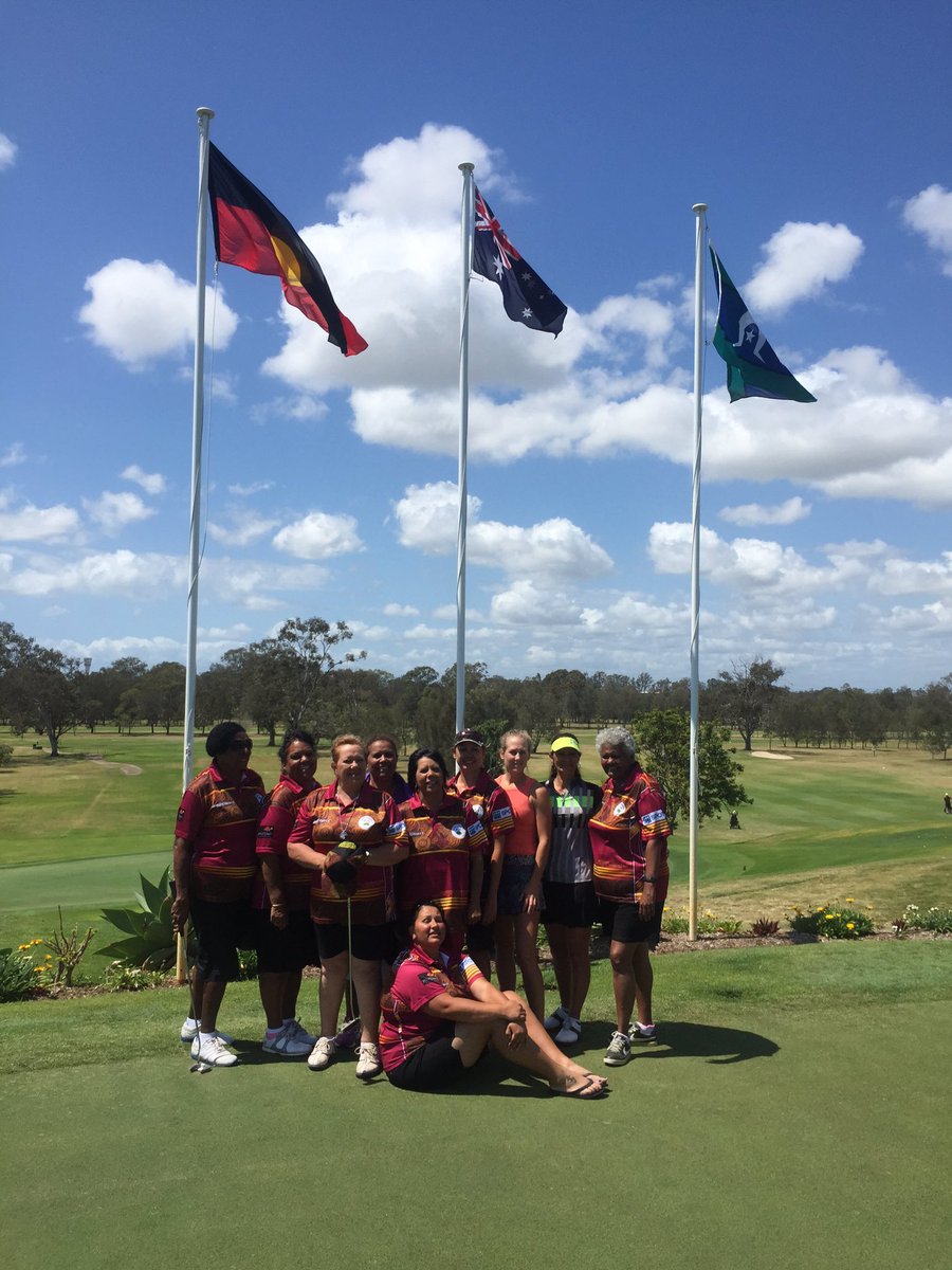 Indigistream's tweet photo. Women representing at NAT Indigenous Golf Championship @QAIHC_QLD @NACCHOAustralia https://t.co/K8bxtoIcev