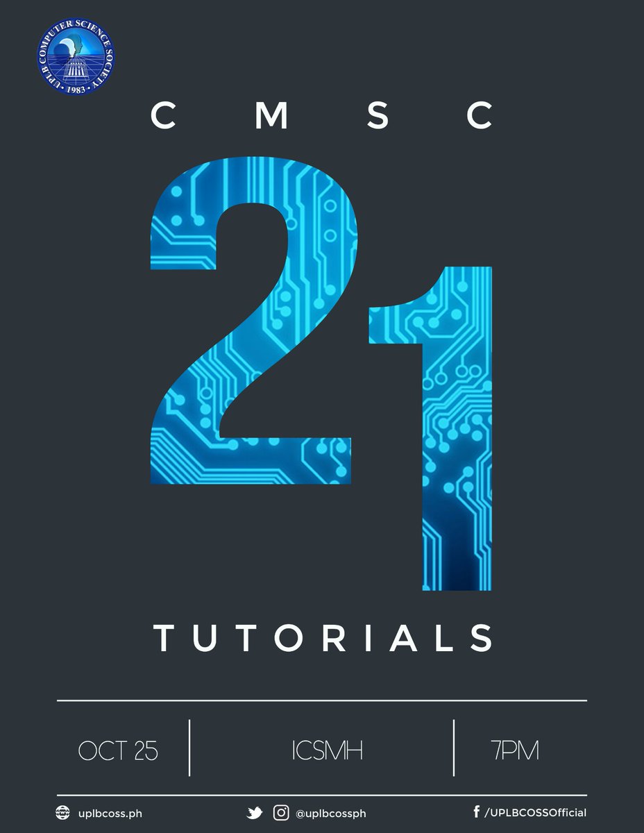 uplbcossph's tweet photo. Still feeling a bit confused about your topics? Come to our CMSC 21 Tutorials on Oct 25, 7PM at ICSMH
Free snacks will be served! See you! https://t.co/NnPzVOPgQt