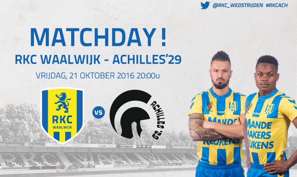 RKCWAALWIJK's tweet photo. Het is #Matchday! Na de geweldige avond gisteren gaan onze Geelblauwen vandaag op jacht naar de 3 pnt tegen @Achilles_29! #éénrkc #rkcach https://t.co/IN1hbXpdr7