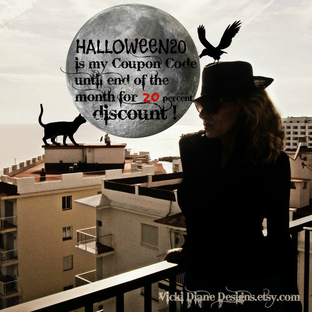 VickiDiane1's tweet photo. Coupon Code HALLOWEEN20 is active for 20% OFF everything at Vicki Diane Designs https://t.co/uJcP1TVwj7 until Oct 31st #Bold #FUNique jools https://t.co/aNS6iuzXQN