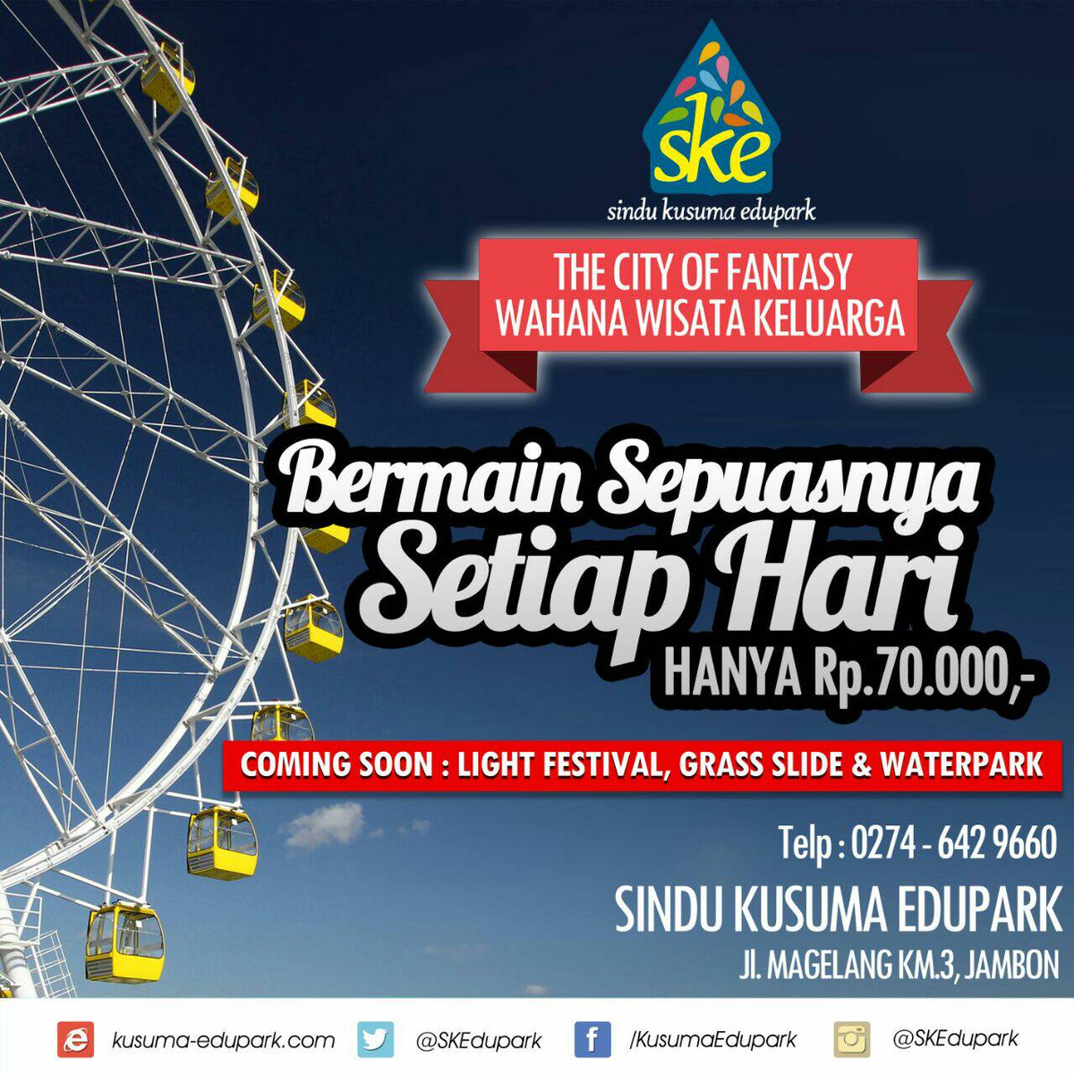 Nantikan per 1 November 2016... 
Banyak kejutan di SKE. 

#SKEdupark #SKEJogja #MainkeSKE