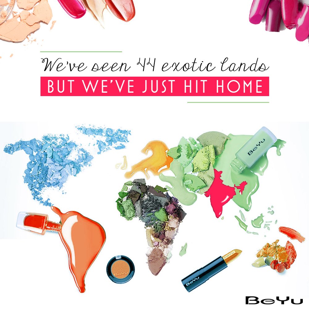 BeYu_India's tweet photo. We’re bringing the colours of the world to the most vivid nation of them all! Are you ready for #BeYu?#BeYuIndia #beauty #makeup #cosmetics https://t.co/34ktl15M1w