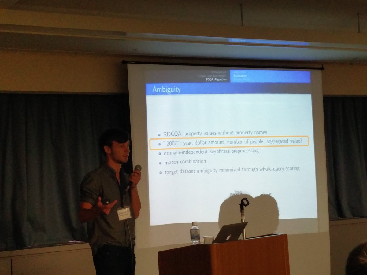 sssw2016's tweet photo. Nice to see one of the #sssw2016 students presenting his research paper at #iswc2016 @sebneum #bestPaper #candidate https://t.co/fLJfKlhUeB