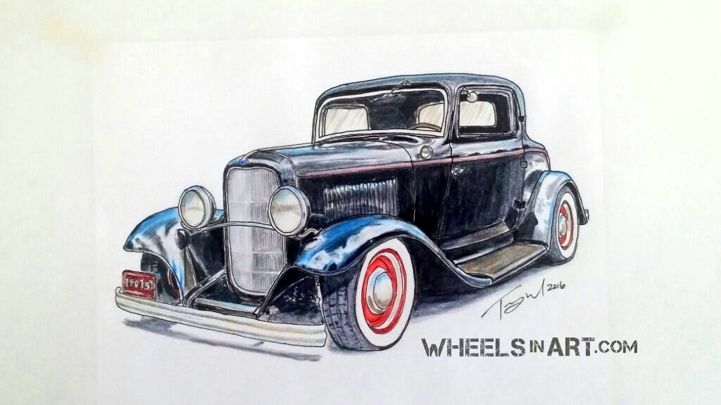 32 Ford Coupe that I just finished. The sky reflections were an chalange
Like my page wheelsinart.com
#32Ford #copicmarkers #Deuce