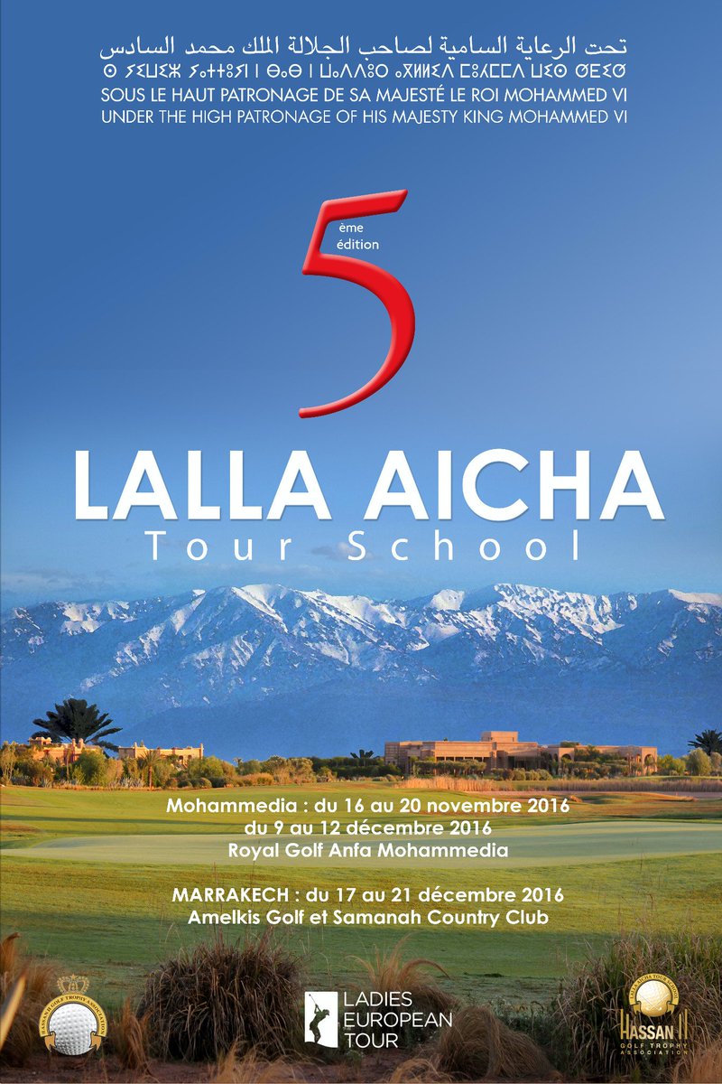 TH2CLM's tweet photo. Et c'est parti pour la 5e édition ! #LATS2016 à Mohammedia et Marrakech #RGAM #AmelkisGolfClub #SamanahGolfClub
J- 26 https://t.co/NMPx3RdOEi