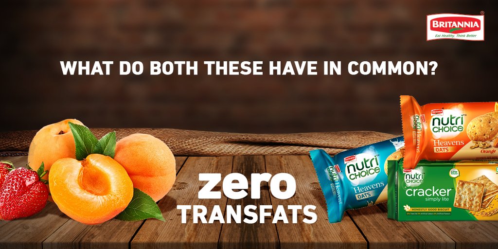 BritanniaIndLtd's tweet photo. We dislike transfats as much as you!Emphasizing on #healthytasty food,we are the first #0transfat company in India. https://t.co/mGbhpVzz7b