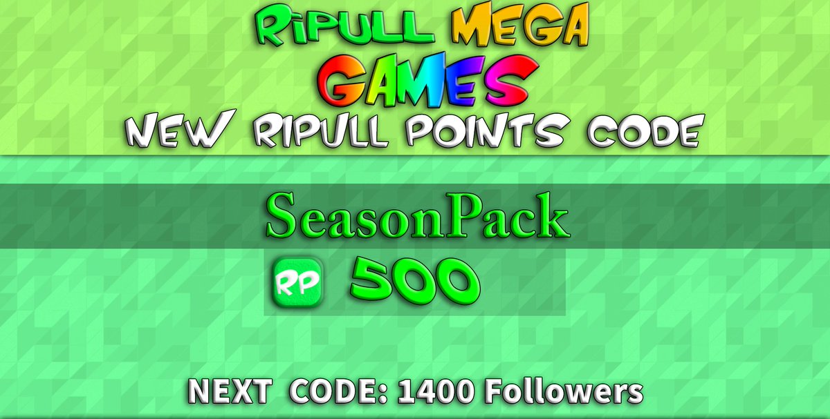 Ripull Games On Twitter New Code At 1400 Followers - 