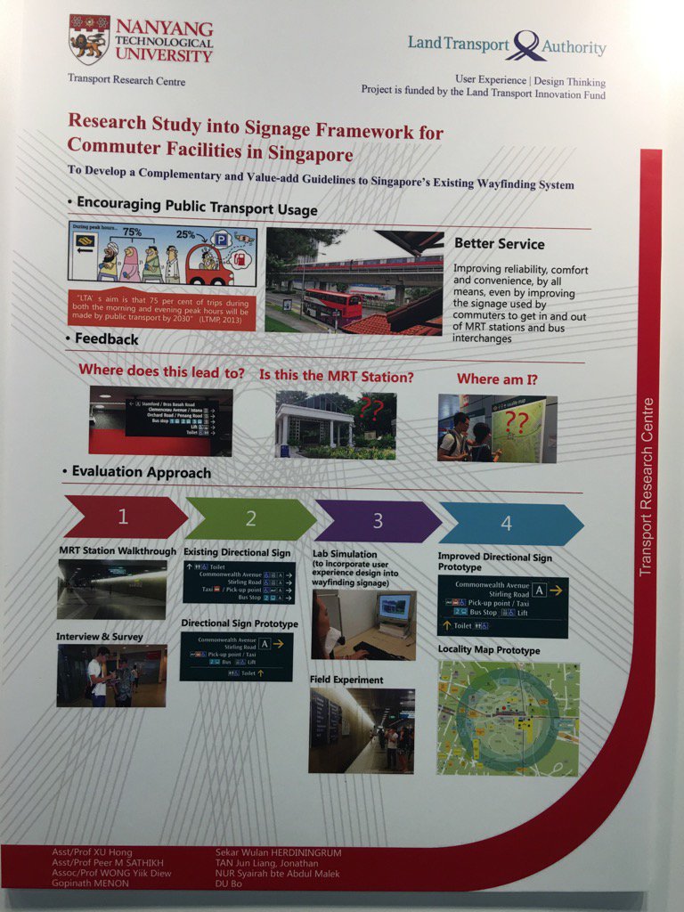kaanyildizgoz's tweet photo. Signage and wayfinding framework for commuter facilities in Singapore #SITCE2016 @UITPnews https://t.co/pIDeI9NIwN