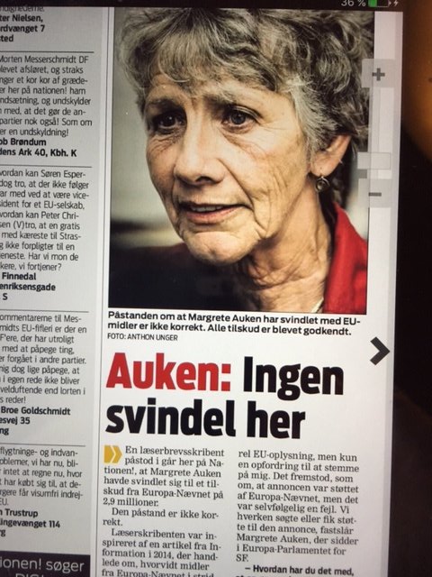 MargreteAuken's tweet photo. Nu gider vi ikke denne grove skrøne mere. Se @EkstraBladet i dag. #eudk #dkpol https://t.co/nLKWhwUjpG