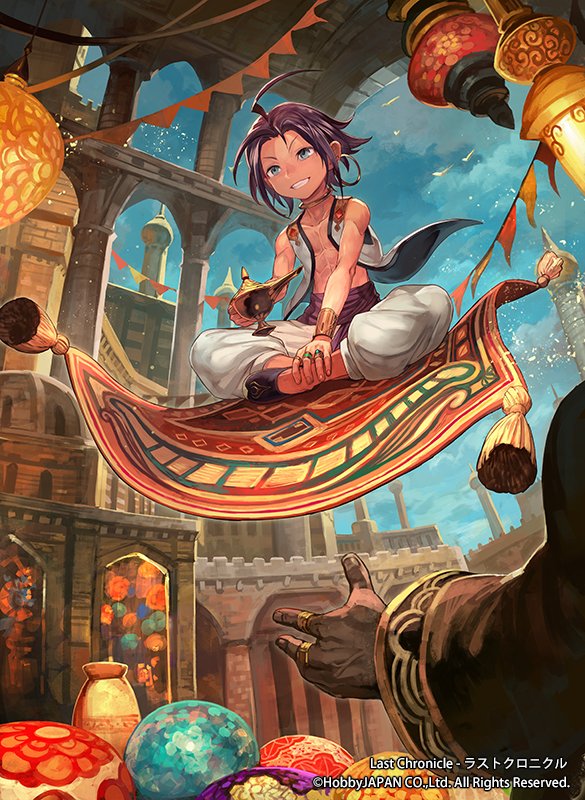 本日発売TCGラストクロニクル｢陽光編Ⅲ｣ にて「アラジン 」描いており