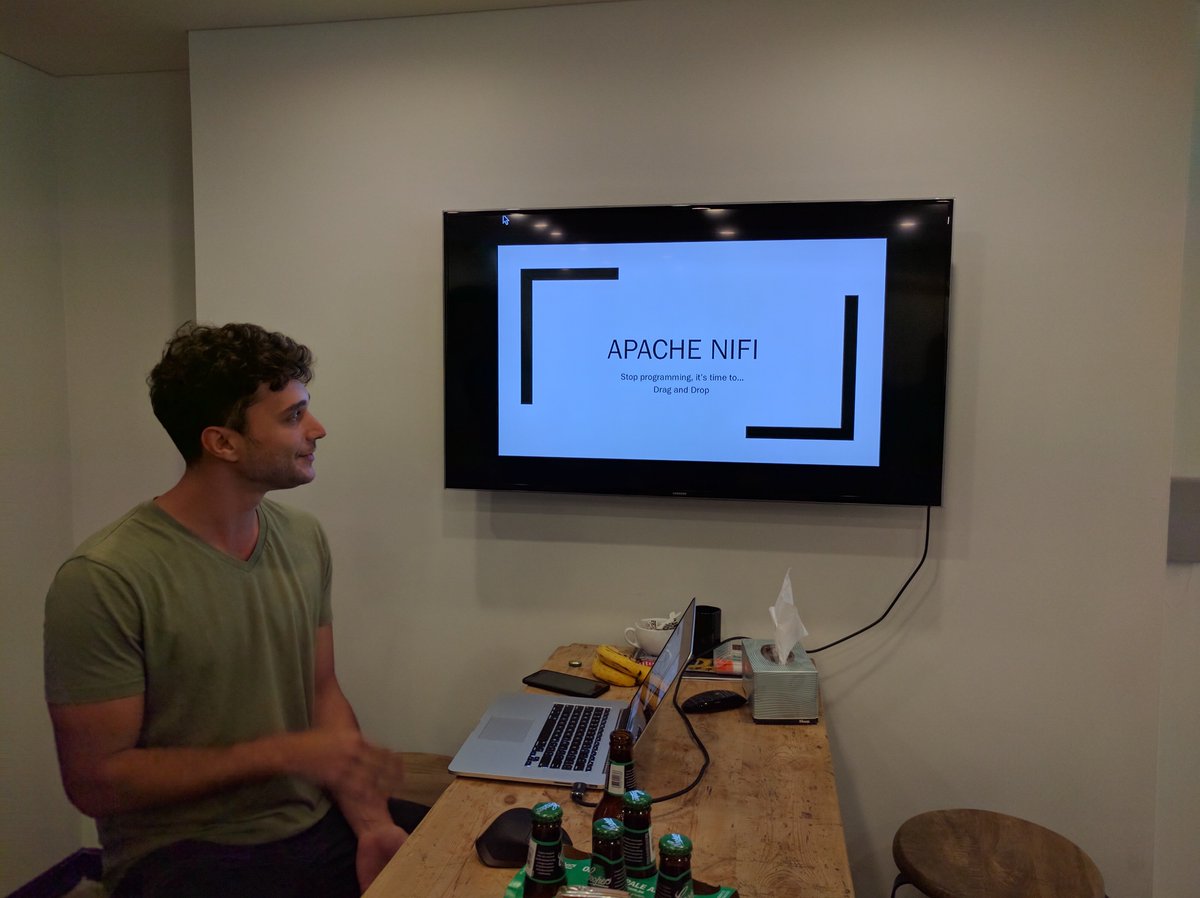 simpmach's tweet photo. A hands on look at @ApacheNiFi with Stephane #FridayTechTalk https://t.co/79uCAHXt1h