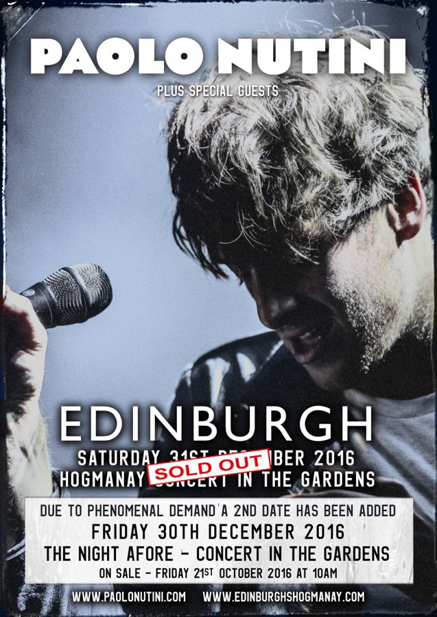 PaoloNutini's tweet photo. You can get tickets for the 2nd Edinburgh show from 10am this morning …. https://t.co/HSuF5LXB2I https://t.co/4K0lXfZmtc