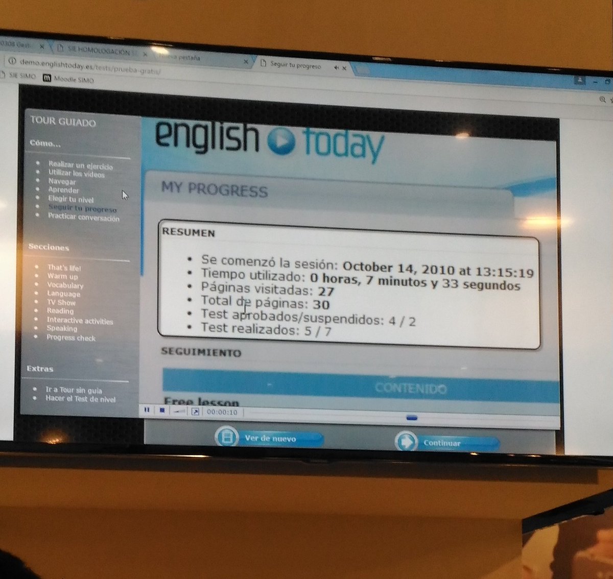 easy_prof's tweet photo. Our CEO, Marie-Christine Jené, with future clients. Showing them the powerrful functionalities of #EasyProf. At @SIMOEDU_ and @feriademadrid https://t.co/ANM26fbtOU