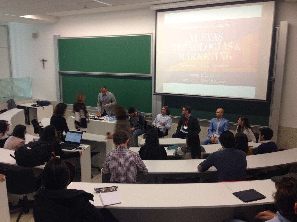 empleounav's tweet image. Empezando la sesión #alumniexperience de Nuevas Tecnologías y Marketing con en @EconomUnav
