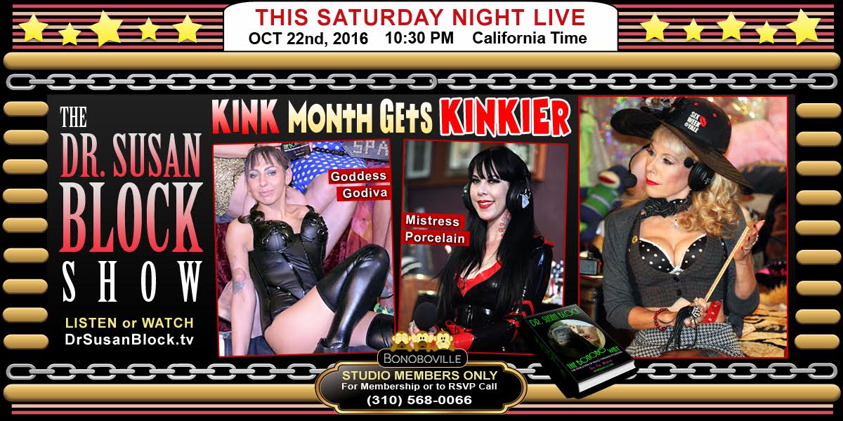 Bonoboville's tweet photo. #KinkMonth Gets #Kinkier on @drsuzy-tv: #FemDoms & #NastyWomen #BeatingTrump #TheBonoboWay, #MedicalFetish & more: https://t.co/7Lgiie0tAM ! https://t.co/ldUDri0P9C