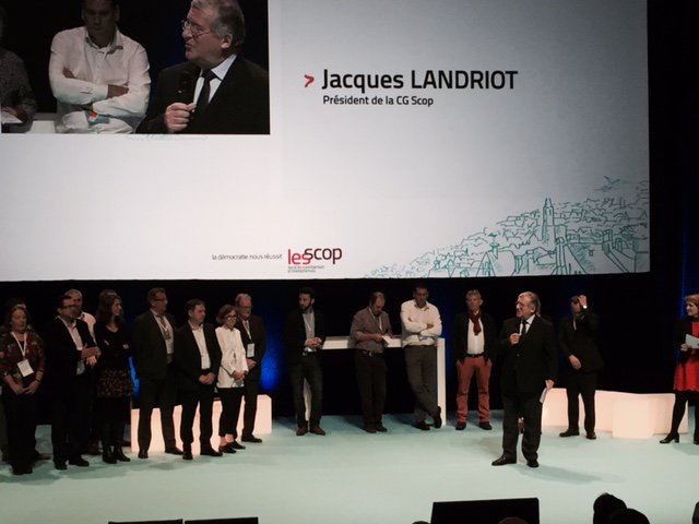 UpCoop's tweet photo. Ancien PDG du groupe Up, Jacques Landriot est le nouveau Président de la Confédération générale des #Scop ! #Scop2016 #Ess https://t.co/1U7FA04aSS