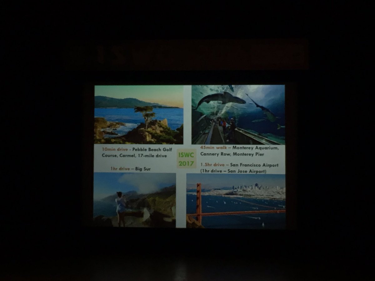 juansequeda's tweet image. #iswc2018 will be in Monterey, California!!!! #iswc2016