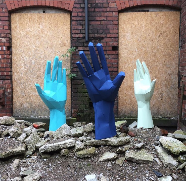 GFSmithpapers's tweet photo. Three @colorplanpapers hands by @lazerian on show at @MCR_Moleskine's  @designmcr closing party! https://t.co/xxkgVfhDVI