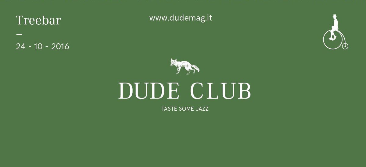 duderivista's tweet photo. Dude Club — Taste Some Jazz! Il primo appuntamento è lunedì 24 al @TreeBarRoma, in via Flaminia 226 https://t.co/GLN8K34MNS https://t.co/lU8IPO4dz7