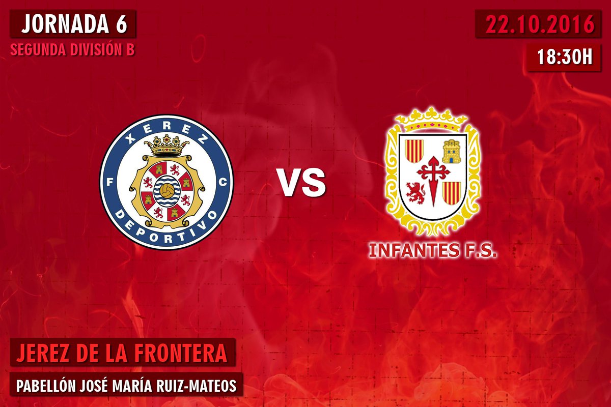 InfantesFS's tweet photo. SENIOR | JORNADA 6:
📆 22 de Octubre
⏰ 18:30h
⚽ @XerezDFC_Futsal vs #InfantesFS
📍 P. José Maria Ruiz-Mateos
#XerezInfantes https://t.co/LT08ukEb8r