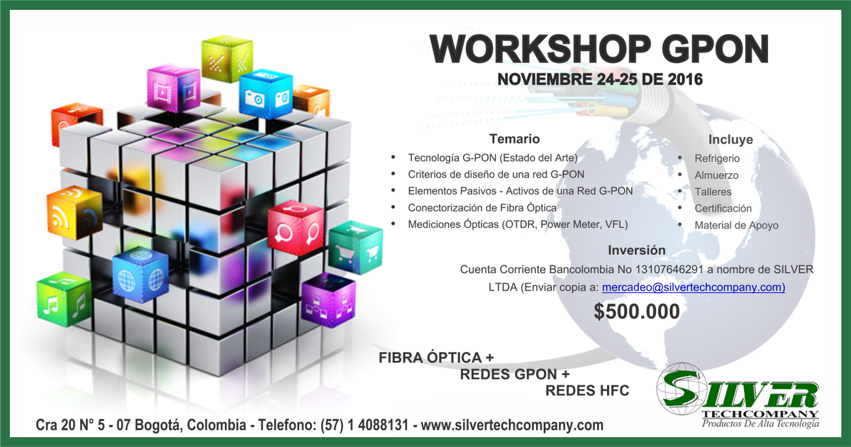 SilverLtda1's tweet photo. Silver Ltda Tiene el gusto de invitarlos al Tercer y ultimo evento G-PON del año, recuerden son  cupos limitados!! https://t.co/f7fuc0iAdF