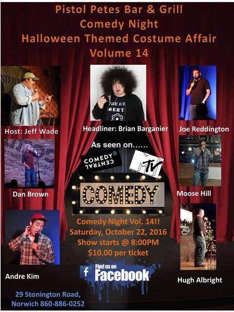 Ghostyfilms's tweet photo. Tomorrow, #comedy at Pistol Pete's Bar and Grill, 29 Stonington Rd, #Norwich, #CT, 06360! #CTcomedy #CTlocal #CThumor https://t.co/s4neeWWWZy