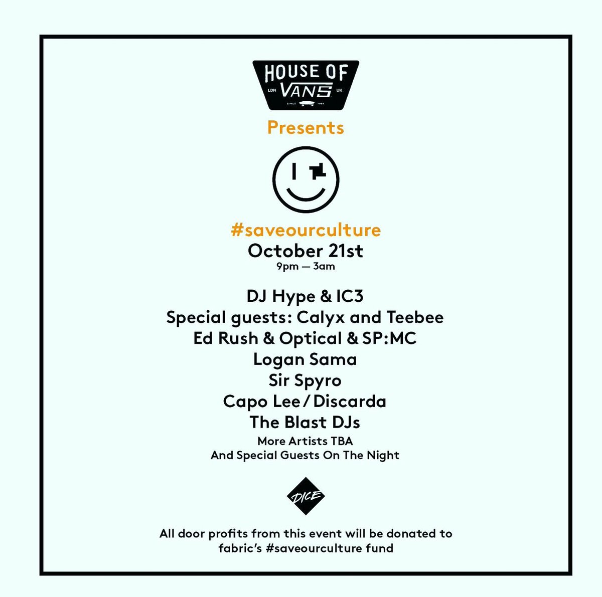 Ed_Rush's tweet photo. All roads lead to @HouseOfVansLDN for @fabriclondon #SaveOurCulture fundraiser tonight. 💥💥💥 https://t.co/OFvfNlFboa
