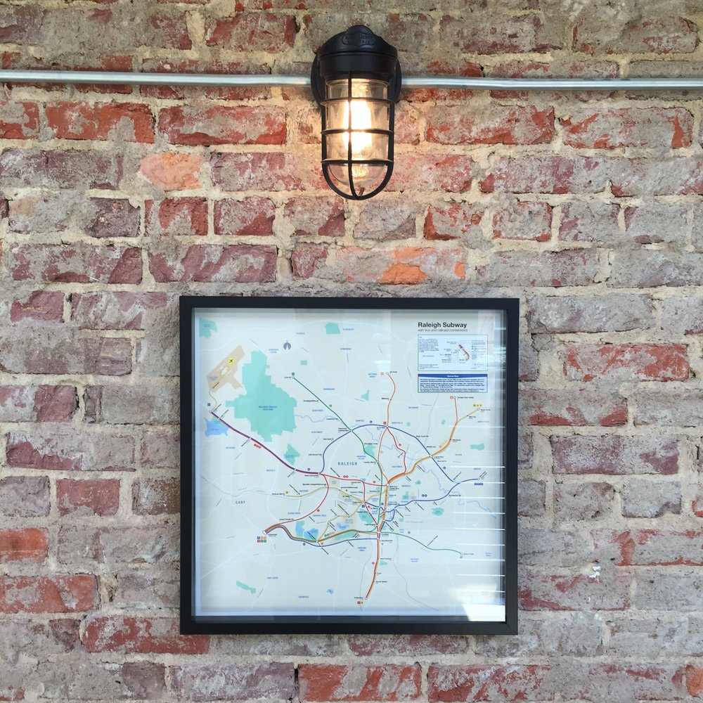 April/May Grantee: Raleigh City Subway - A map of Raleigh that pays tribute to the icon NYC subway system graphic design!