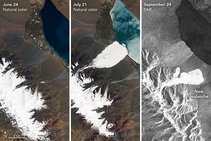 Gizmodo's tweet image. Enormous, mysterious ice avalanches strike Tibet: gizmo.do/M38oQwi