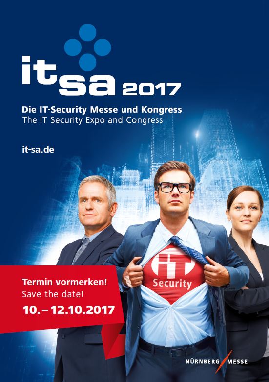 itsa_ITSecurity's tweet photo. Danke an Aussteller und Besucher für eine erfolgreiche it-sa 2016! Nächster Termin: 10.-12. 10. 2017 Jetzt vormerken! #itsa16 #itsa17 https://t.co/gS3XogA9AJ