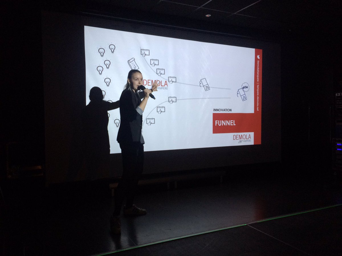 SomeJamFi's tweet photo. One of our mentors, Yuliya who is from demola, is presenting about what demola is for! #somejamtampere #somejamfi #youthwork https://t.co/nvjL3CRWsz