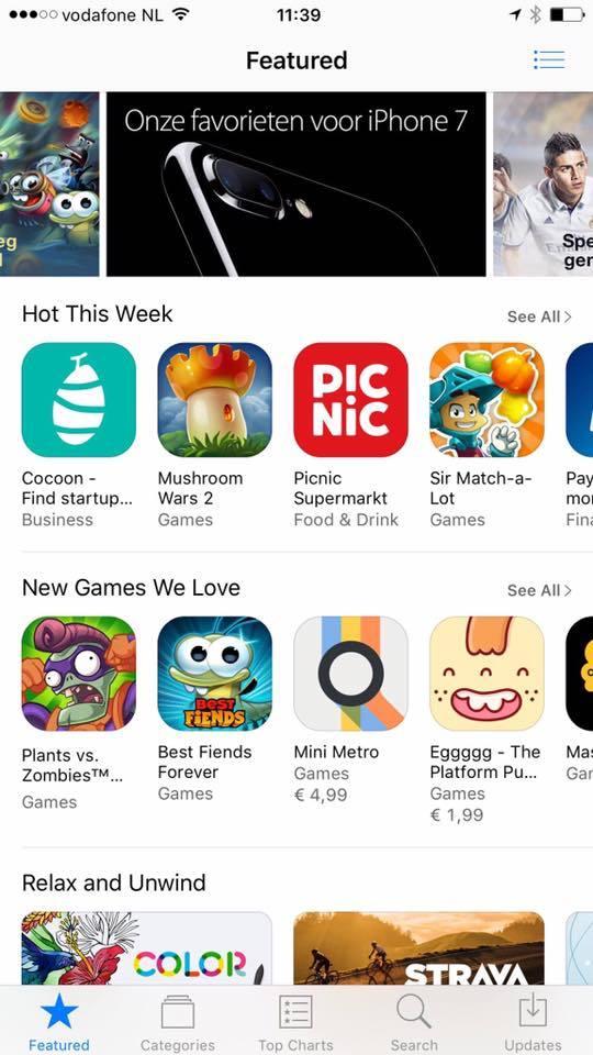 @Cocoon_app is one of the hottest @apps in App Store of #Netherlands this week! Download cocoonapp.co #amsterdam #startup #Career