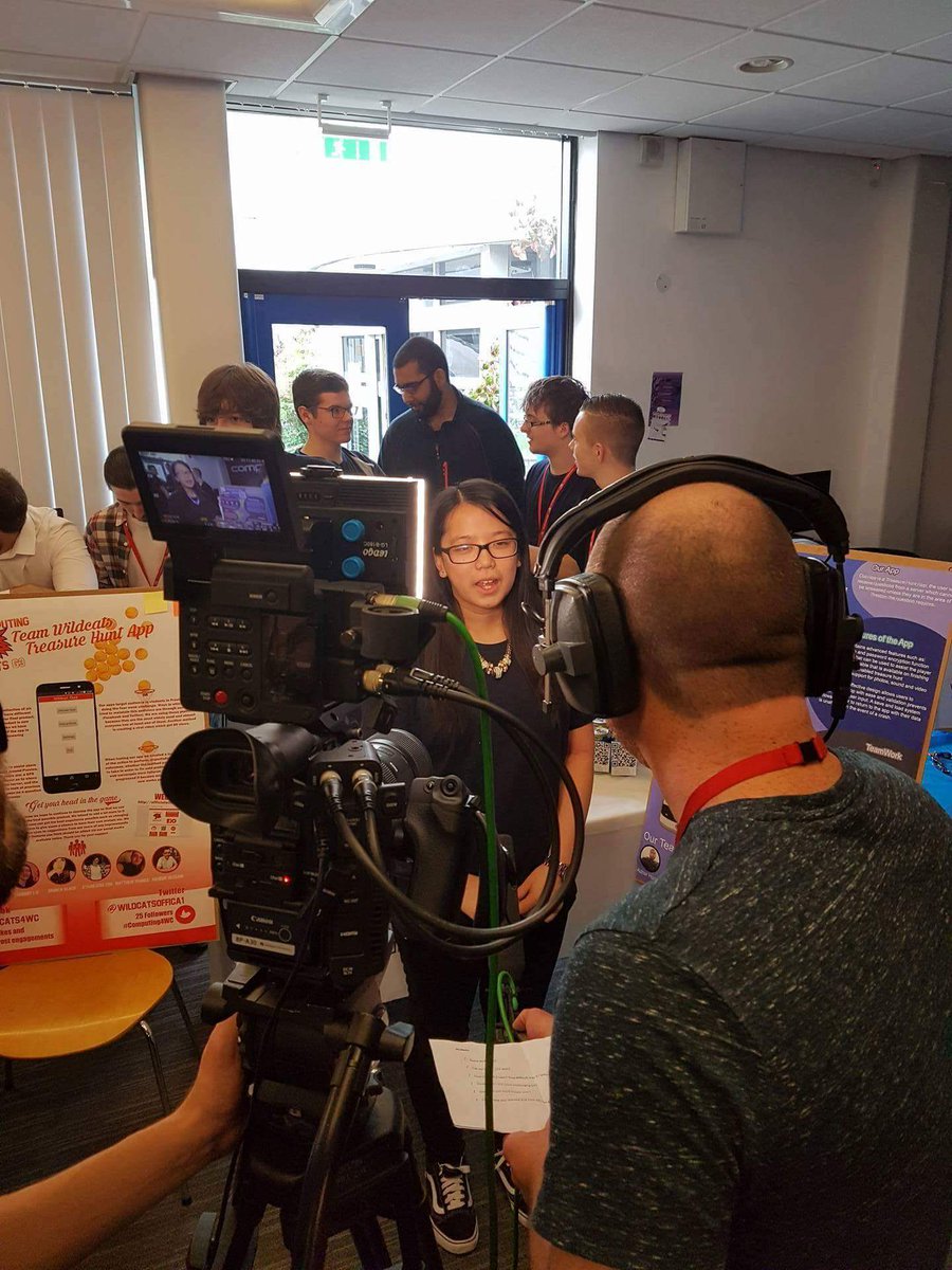 MuppetsInTheMid's tweet photo. Jess getting interviewed. #Computing4WC https://t.co/ug8LtF6E3a