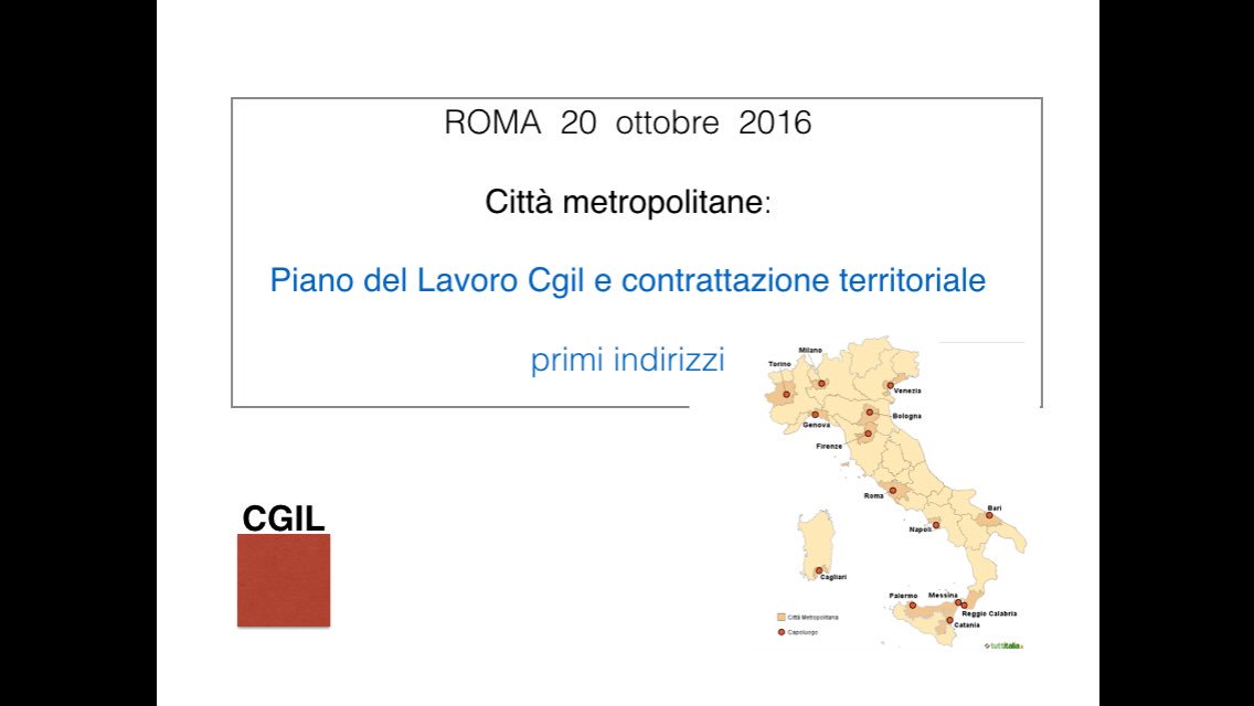 GaeSat2015's tweet photo. Confronto importante con Camere Lavoro Metropolitane per avviare contrattazione territoriale su Piano Lavoro Cgil #JobFact https://t.co/vqfY8qv1bk