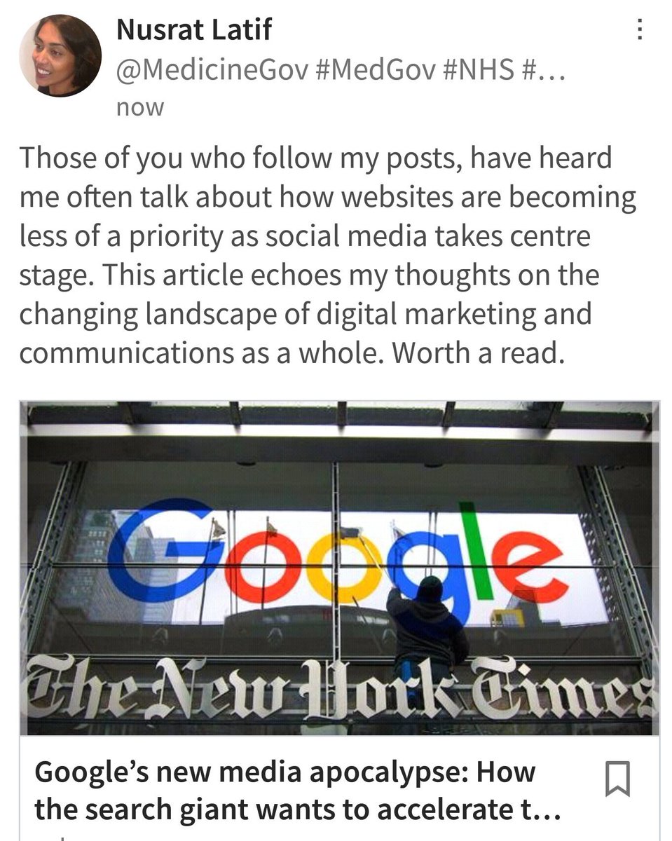NusratMedicine's tweet photo. #NHSlearn #MedGov #SocialMedia #Digital communications & marketing
#NHScomms # NHSsm
@MedicineGov
https://t.co/rAxlpHxbdG https://t.co/BJnSvGSdqZ