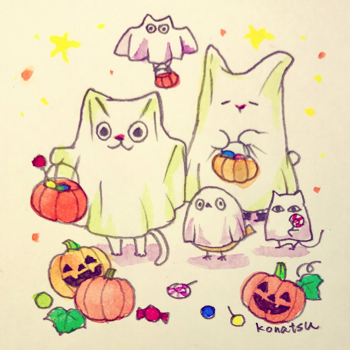 ghost costume candy halloween pumpkin no humans jack-o'-lantern food  illustration images