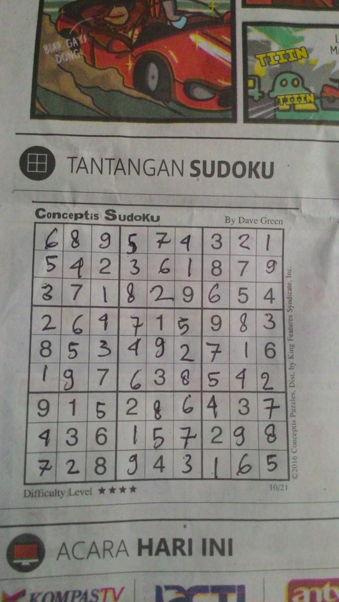 just_bangsawan's tweet photo. @KompasKlasika nyobain #TantanganSudoku https://t.co/80H5CX2fF7