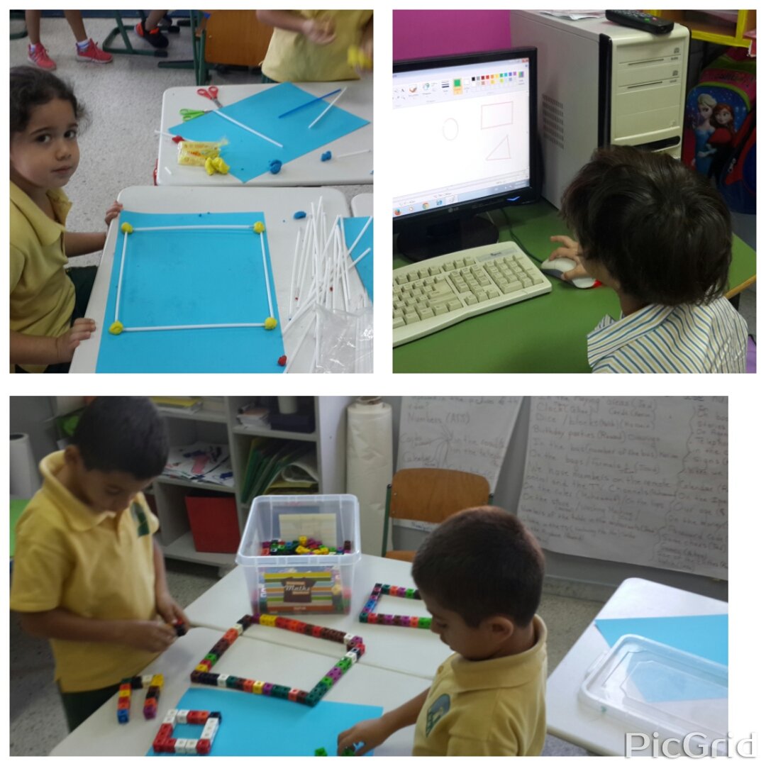 kassab_alissar's tweet photo. 1st graders exploring 2D shapes by building them using what they know about their attributes #learning_styles #learning by doing @hhhsinfo https://t.co/1cGSuSAuIW