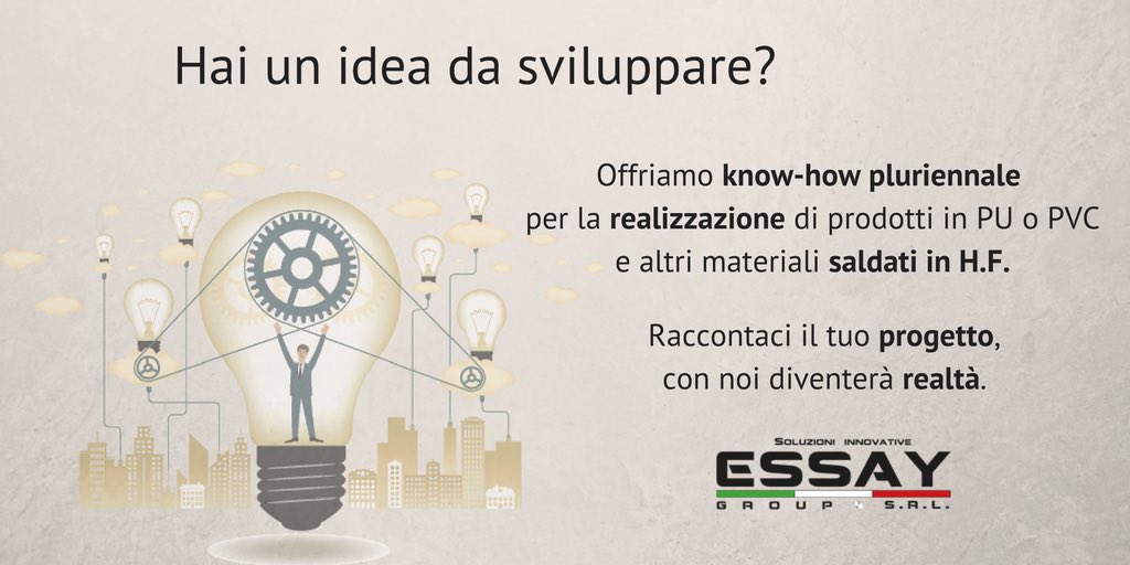 essaygroup's tweet photo. Diamo forma alle tue idee. 
#saldatura in alta frequenza per realizzazioni e prototipi di #poliuretano #PVC e altri tessuti. 
#essaygroup https://t.co/I5aHBVXjvA