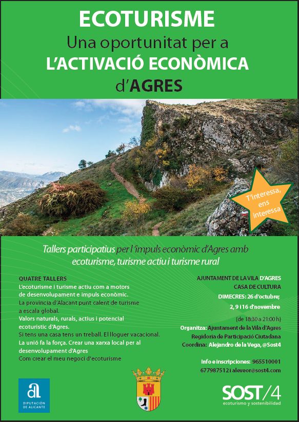 dipALCmAmbiente's tweet photo. Tallers participatius per l´impuls econòmic d'Agres amb ecoturisme, turisme actiu i turisme rural. https://t.co/f0WQc24f9T